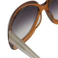 Rue De Mail Sunglasses Oversized Translucent Terracotta with Grey Graduated Lenses RDM2C3SUN - WatchPilot