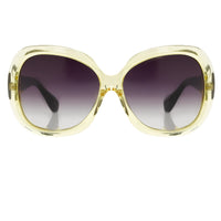 Rue De Mail Sunglasses Oversized Translucent Yellow with Grey Graduated Lenses RDM2C5SUN - WatchPilot