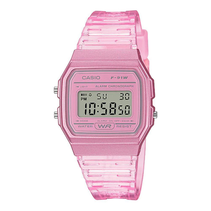 Casio POP Series F-91WS-4DF Unisex Pink Digital Watch