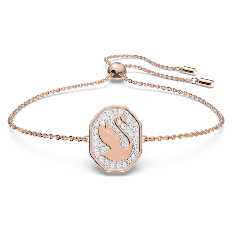 Swarovski Signum Swan Bracelet White Rose Gold Plated 5621107