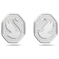 Swarovski Signum Swan Stud Earrings White Rhodium Plated 5621097