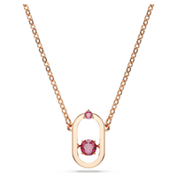 Swarovski Una pendant Necklace Rose Gold Red Plated 6520550