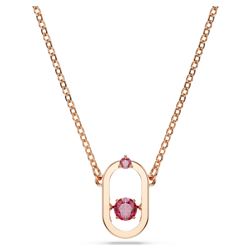 Swarovski Una pendant Necklace Rose Gold Red Plated 6520550