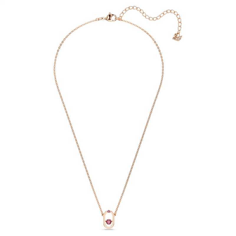 Swarovski Una pendant Necklace Rose Gold Red Plated 6520550