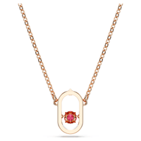 Swarovski Una pendant Necklace Rose Gold Red Plated 6520550