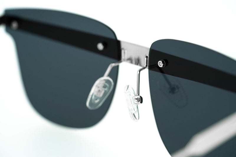 United Nude Sunglasses D-Frame Silver Black With Grey Lenses Category 3 UN2C2SUN - WatchPilot