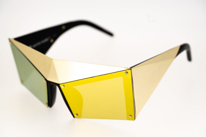 United Nude Sunglasses Special Gold Black With Gold Yellow Mirror Lenses Category 3 UN1C3SUN - WatchPilot