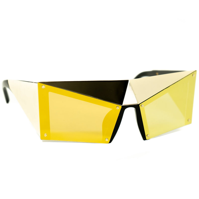 United Nude Sunglasses Special Gold Black With Gold Yellow Mirror Lenses Category 3 UN1C3SUN - WatchPilot