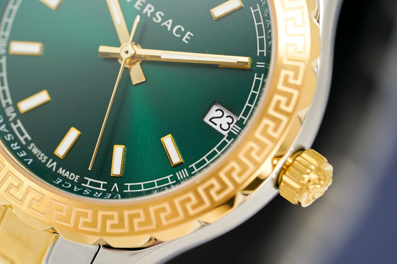 Versace Ladies Hellenyium Two-Tone Green V12050015 - WatchPilot