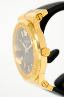 Versace Ladies Watch Greca Logo Gold Black Leather VEVH00320 - WatchPilot