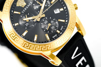 Versace Ladies Watch Sport Tech Chronograph Black Gold VEKB00422 - WatchPilot