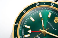 Versace Men's Watch Hellenyium GMT Green Leather V11090017 - WatchPilot