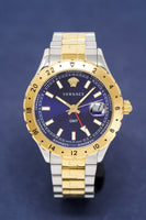 Versace Men's Watch Hellenyium GMT Two-Tone Blue V11060017 - WatchPilot