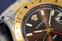 Versace Men's Watch Hellenyium GMT Two-Tone Brown V11040015 - WatchPilot