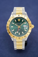 Versace Men's Watch Hellenyium GMT Two-Tone Green V11050015 - WatchPilot