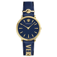 Versace V-Circle 38mm Blue Gold VE8104522 - WatchPilot