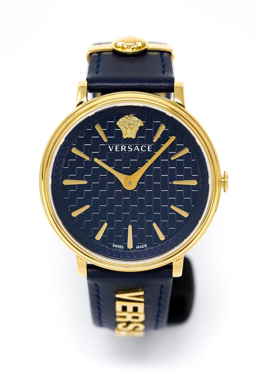 Versace V-Circle 38mm Blue Gold VE8104522 - WatchPilot