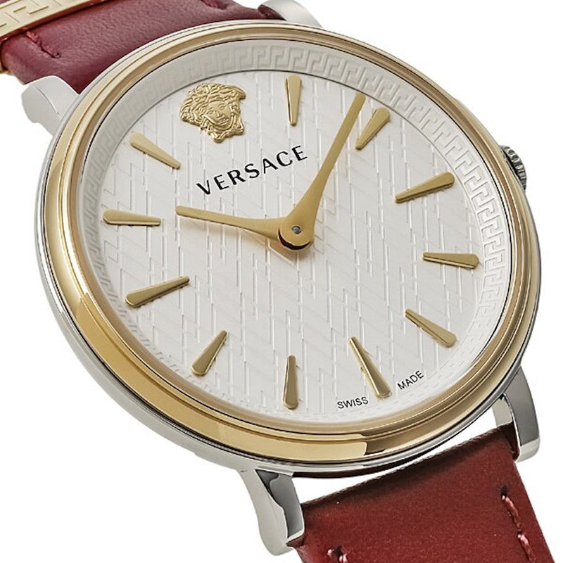 Versace Ladies Watch V-Circle 38mm Red Burgundy VE8100719