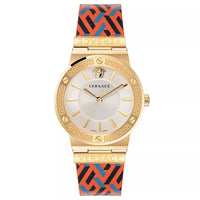 Versace Ladies Watch Greca 38mm Logo Gold Multicolour VEVH01521