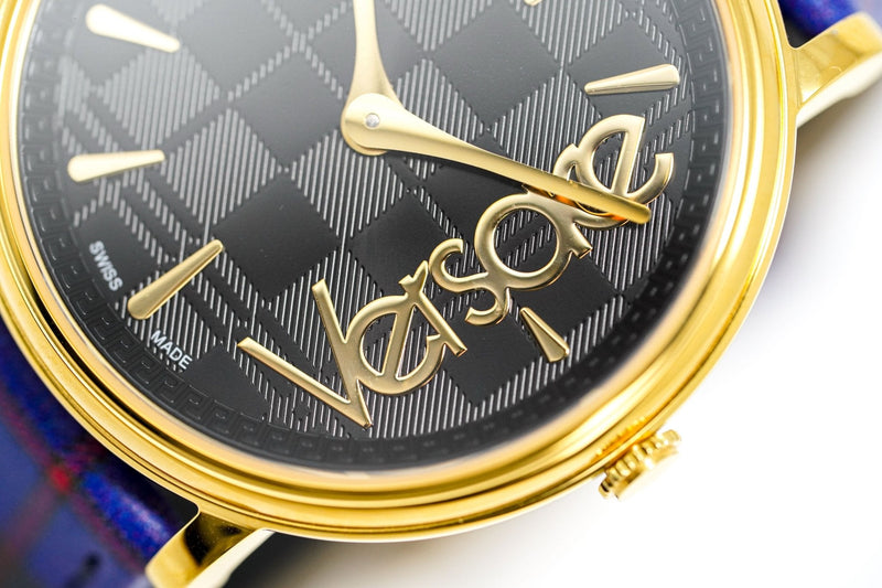 Versace Watch V-Circle The Clans E Blue Gold VE8100218 - WatchPilot