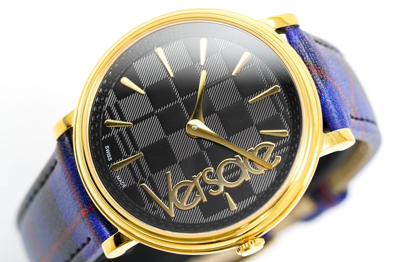 Versace Watch V-Circle The Clans E Blue Gold VE8100218 - WatchPilot