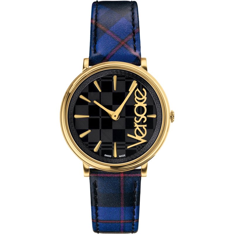 Versace Watch V-Circle The Clans E Blue Gold VE8100218 - WatchPilot