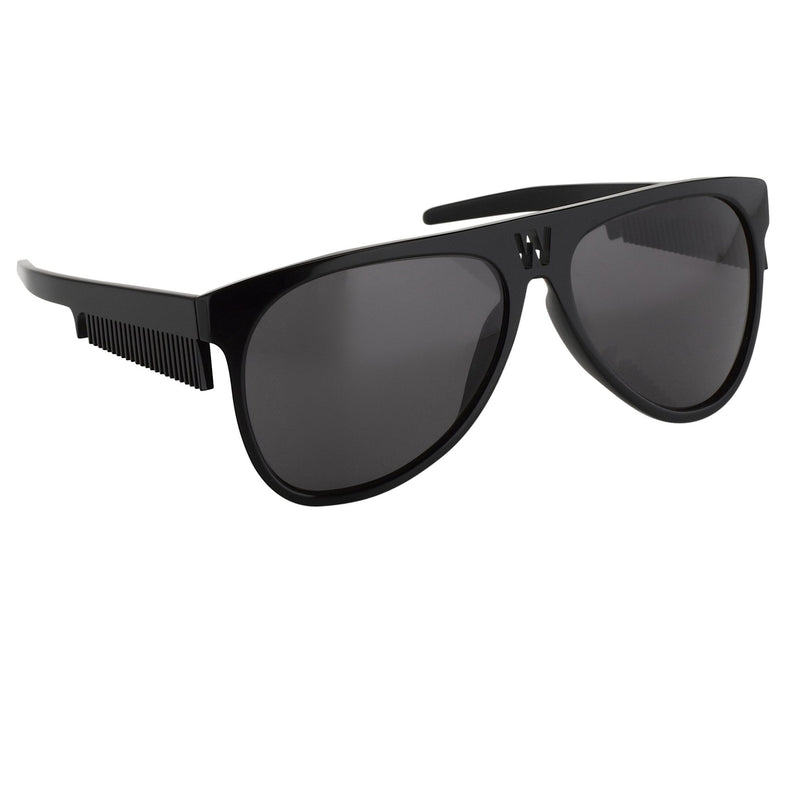 Walter Van Beirendonck Sunglasses Black and Grey Lenses - WVB4C1SUN - WatchPilot