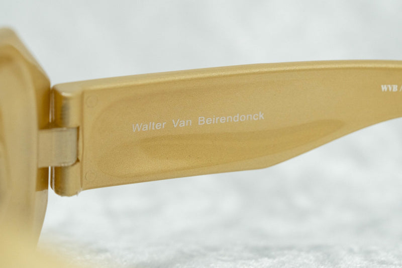 Walter Van Beirendonck Sunglasses Special Frame Gold and Dark Brown Lenses - WVB2C5SUN - WatchPilot