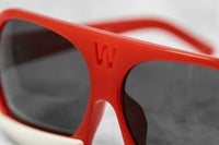 Walter Van Beirendonck Sunglasses Special Frame Red/Beige Bone and Grey Lenses - WVB7C1SUN - WatchPilot