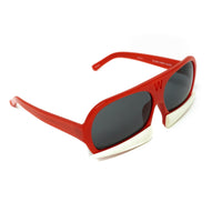 Walter Van Beirendonck Sunglasses Special Frame Red/Beige Bone and Grey Lenses - WVB7C1SUN - WatchPilot