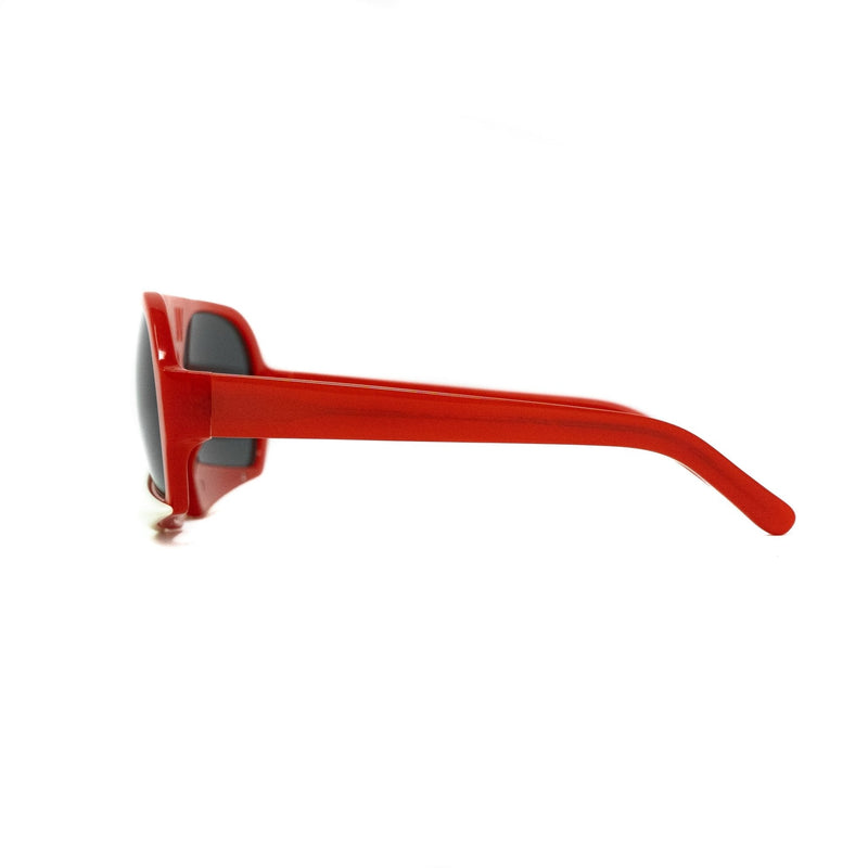 Walter Van Beirendonck Sunglasses Special Frame Red/Beige Bone and Grey Lenses - WVB7C1SUN - WatchPilot