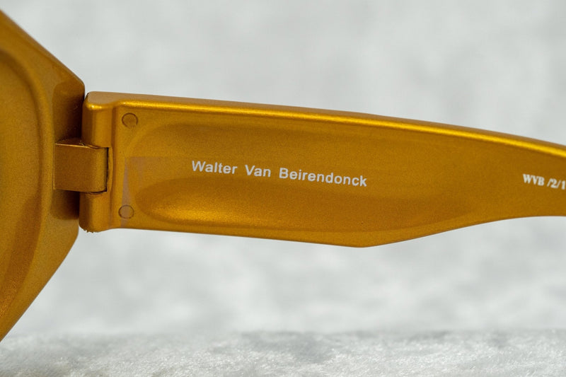 Walter Van Beirendonck Sunglasses Special Frame Shiny Gold and Brown Lenses - WVB2C10SUN - WatchPilot