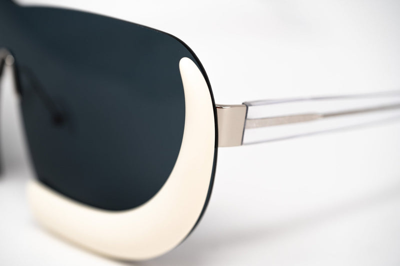 Walter Van Beirendonck Sunglasses Special Shield Frame with Grey Lenses - WVB6C2SUN - WatchPilot