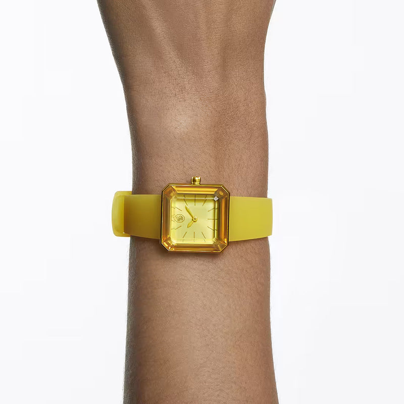 Swarovski Watch Lucent with Silicone Strap Yellow 5624382