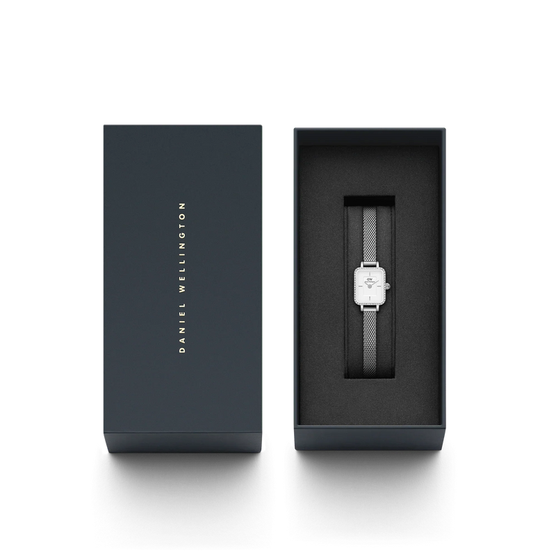 Daniel Wellington Quadro Mini Lumine Bezel Silver Watch DW00100732