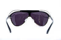 Yohji Yamamoto Unisex Sunglasses Black/Silver and Dark Purple Lenses Category 4 - YY11ASTRONAUTC2SUN - WatchPilot