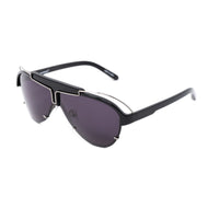 Yohji Yamamoto Unisex Sunglasses Black/Silver and Dark Purple Lenses Category 4 - YY11ASTRONAUTC2SUN - WatchPilot