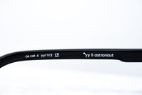 Yohji Yamamoto Unisex Sunglasses Black/Silver and Dark Purple Lenses Category 4 - YY11ASTRONAUTC2SUN - WatchPilot