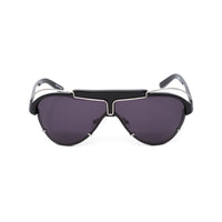 Yohji Yamamoto Unisex Sunglasses Black/Silver and Dark Purple Lenses Category 4 - YY11ASTRONAUTC2SUN - WatchPilot