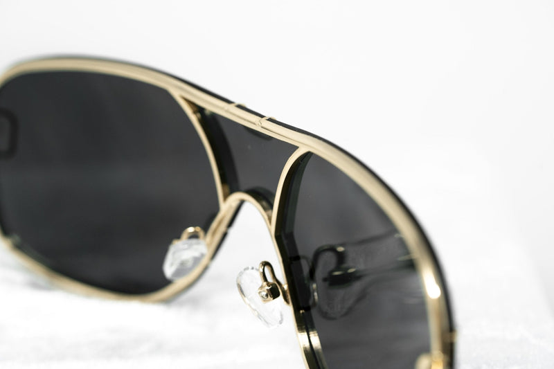 Yohji Yamamoto Unisex Sunglasses Brushed Gold and Grey Lenses Category 4 - YY10ROCKERC2SUN - WatchPilot