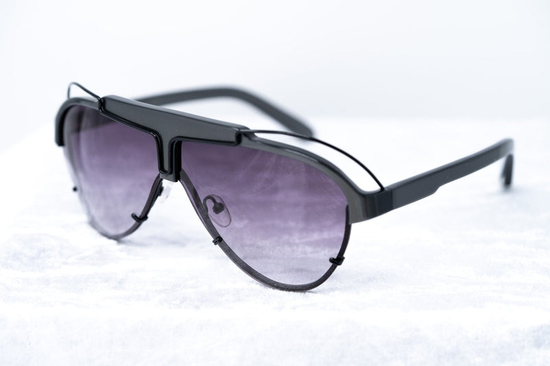 Yohji Yamamoto Unisex Sunglasses Dark Grey/Black and Purple Graduated Lenses - YY11ASTRONAUTC3SUN - WatchPilot