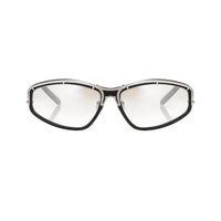 Yohji Yamamoto Unisex Sunglasses Rectangular Black and Light Brown Mirror Graduated Lenses - 9YY900C1BLACK - WatchPilot