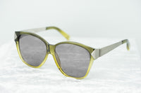 Yohji Yamamoto Unisex Sunglasses Rectangular Cat Eye Green and Grey Lenses - YY18CLAWC3SUN - WatchPilot