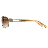 Yohji Yamamoto Unisex Sunglasses Rectangular Gold and Brown Graduated Lenses - 9YY100C3ANTIQUEGOLD - WatchPilot