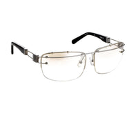 Yohji Yamamoto Unisex Sunglasses Rectangular Silver and Brown Graduated Lenses - 9YY100C2SHINYSILVER - WatchPilot