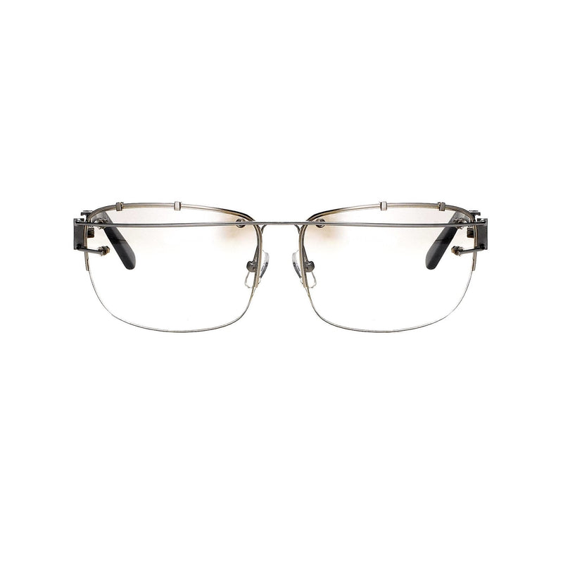 Yohji Yamamoto Unisex Sunglasses Rectangular Silver and Brown Graduated Lenses - 9YY100C2SHINYSILVER - WatchPilot