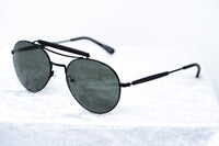 Yohji Yamamoto Unisex Sunglasses Round Black and Dark Grey Lenses Category 3 - YY12RIDERC3SUN - WatchPilot