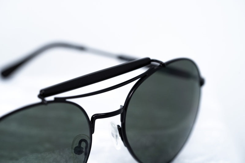 Yohji Yamamoto Unisex Sunglasses Round Black and Dark Grey Lenses Category 3 - YY12RIDERC3SUN - WatchPilot