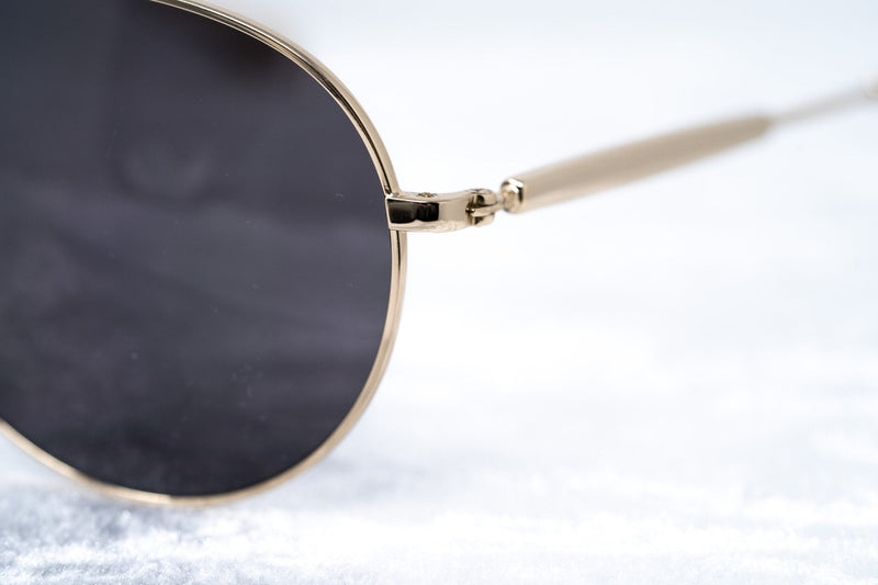 Yohji Yamamoto Unisex Sunglasses Round Gold and Dark Grey Lenses Category 3 - YY12RIDERC2SUN - WatchPilot