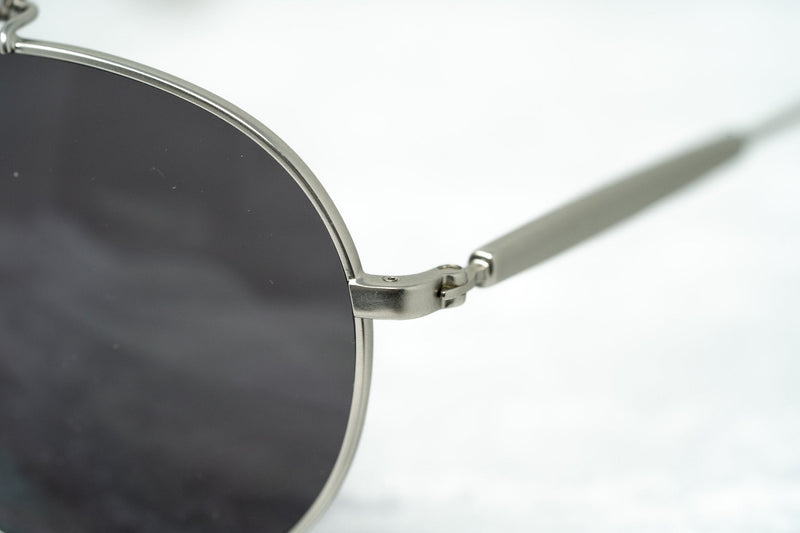 Yohji Yamamoto Unisex Sunglasses Round Silver and Dark Grey Lenses Category 3 - YY12RIDERC1SUN - WatchPilot